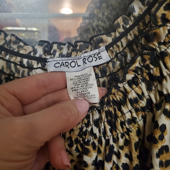Carol Rose animal print XL blouse - Picture 5 of 5
